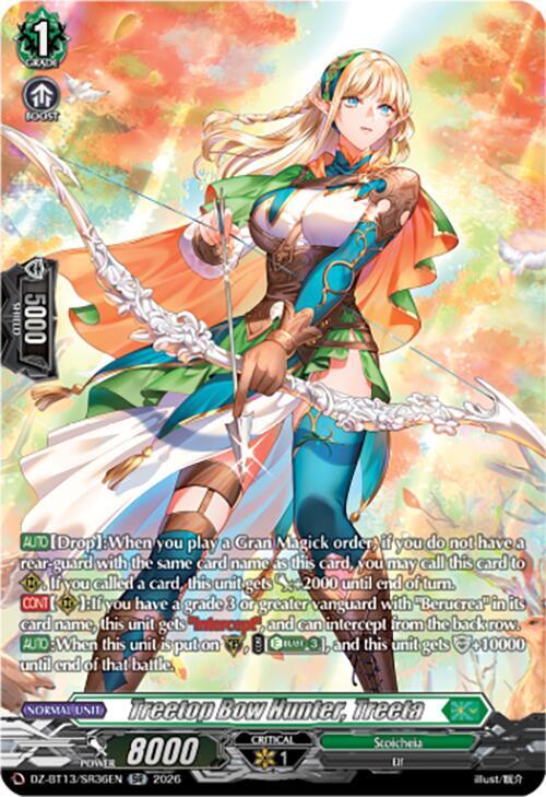 Treetop Bow Hunter, Treeta Card Front