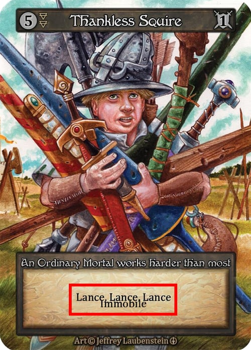 Thankless Squire Card Front