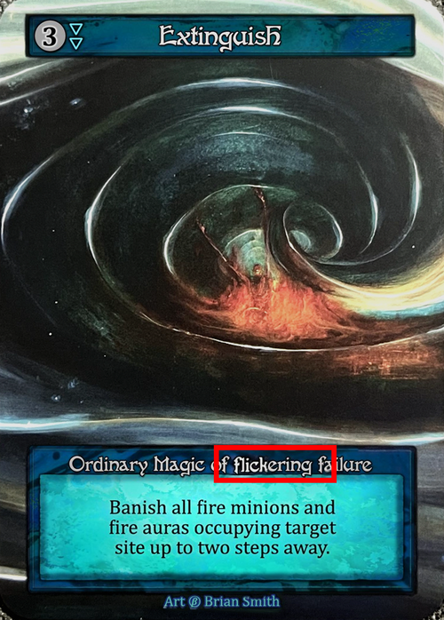 Extinguish Card Front