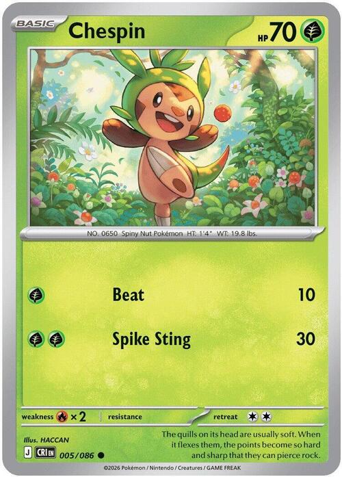 Chespin Card Front