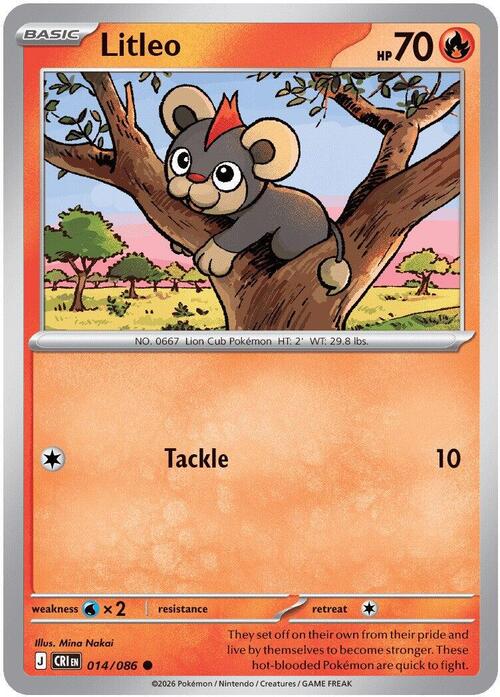 Litleo [Tackle | Flame Tail] Frente