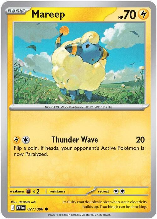 Mareep Card Front