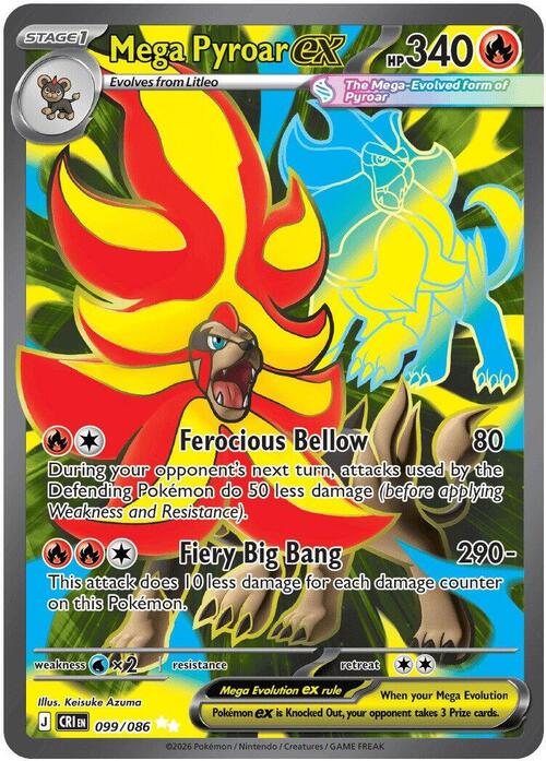 Mega Pyroar ex Card Front
