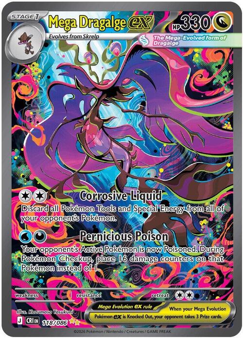 Mega Dragalge ex Card Front