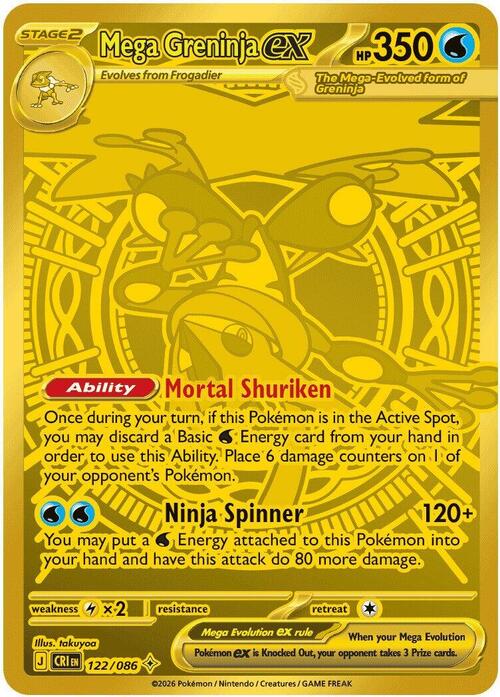 Mega Greninja ex Card Front