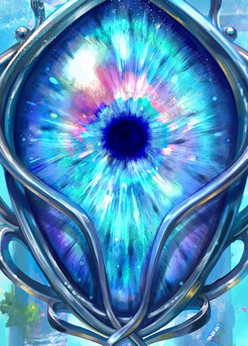 "Eye of Ophidia" Macro Puzzle Card Card Front