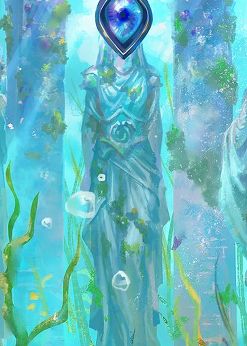 "Eye of Ophidia" Macro Puzzle Card Card Front