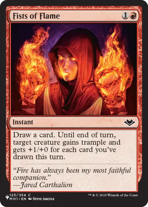 Pugni di Fiamme Card Front