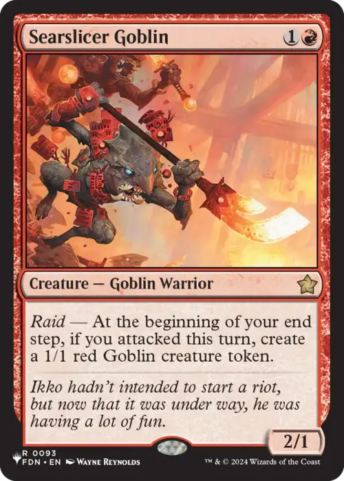 Goblin della Lama Cocente Card Front