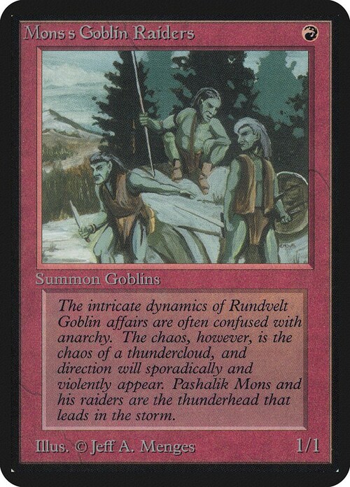 Mons's Goblin Raiders Card Front