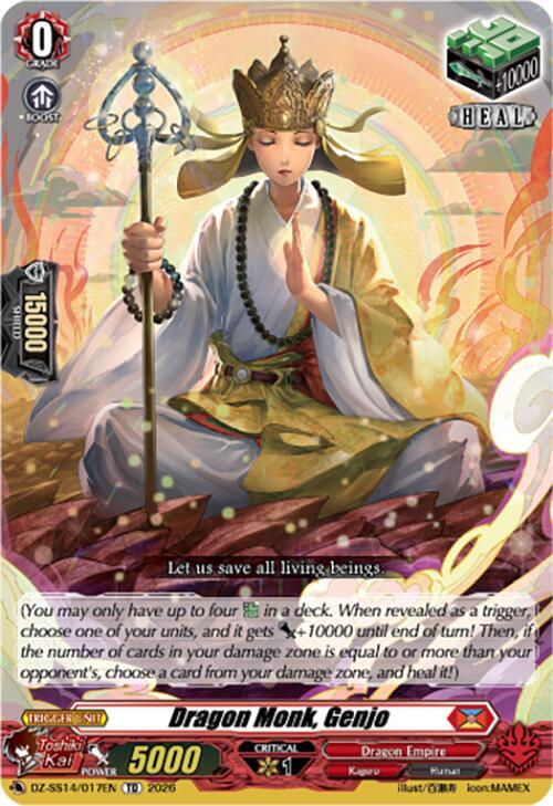 Dragon Monk, Genjo Card Front