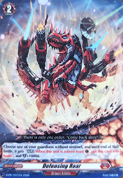 Defensing Roar Card Front
