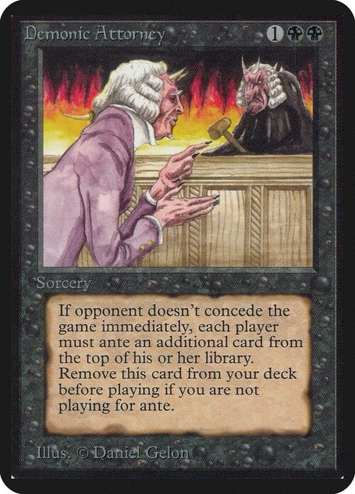 Demonic Attorney Card Front