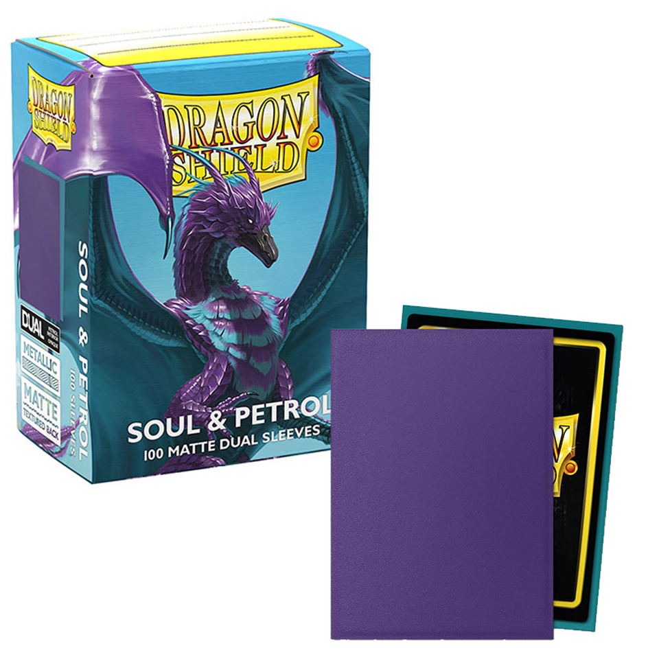 100 Buste Dragon Shield - Matte Dual Soul & Petrol