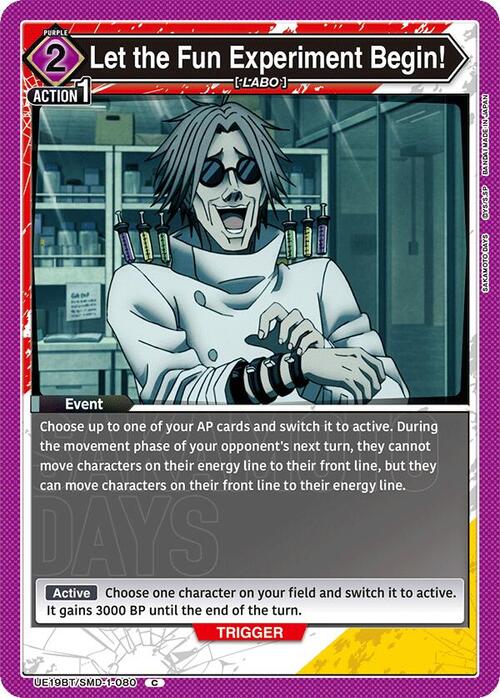 Let the Fun Experiment Begin! Card Front