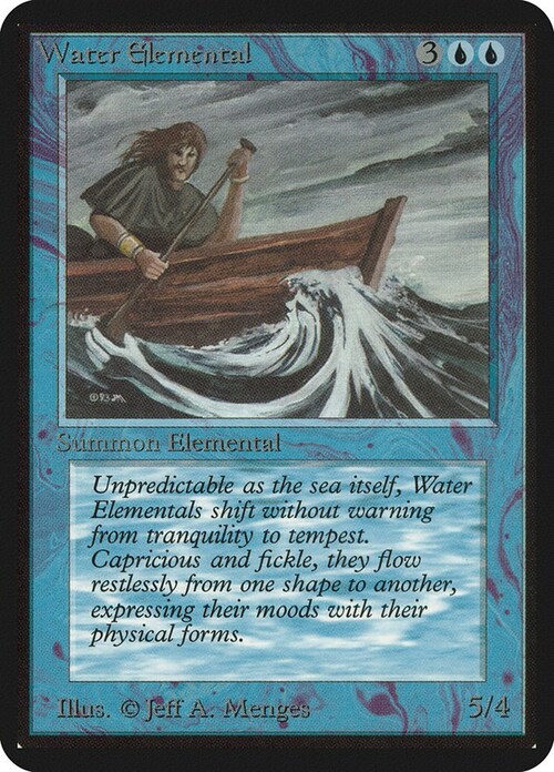 Water Elemental Card Front
