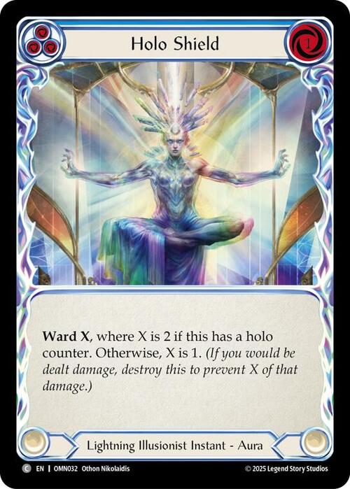 Holo Shield - Blue Card Front