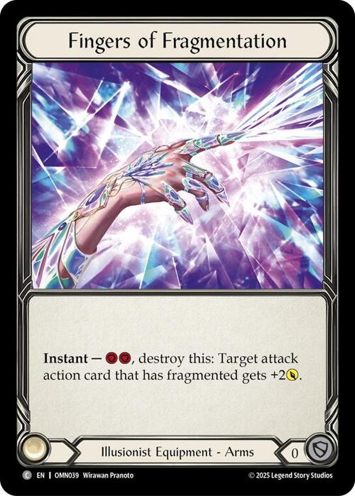 Fingers Of Fragmentation Card Front