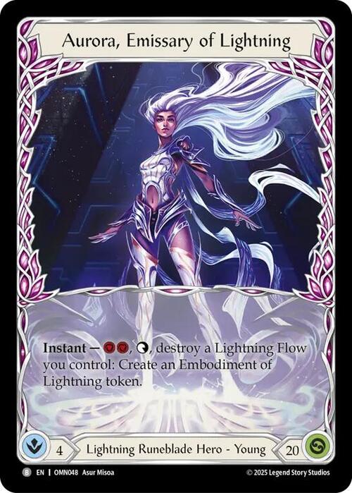 Aurora, Emissary of Lightning Card Front