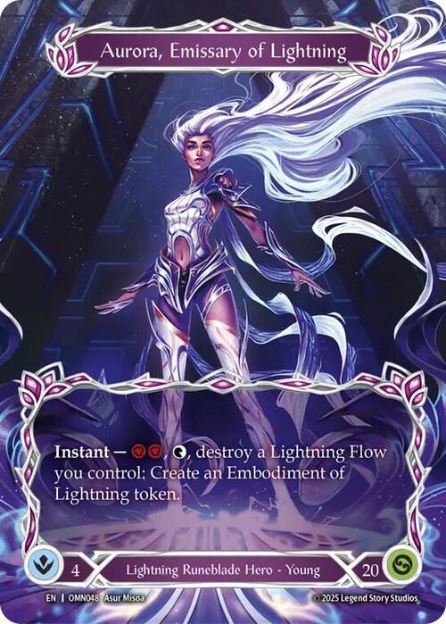 Aurora, Emissary of Lightning Card Front
