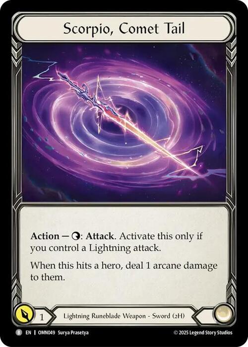 Scorpio, Comet Tail Card Front