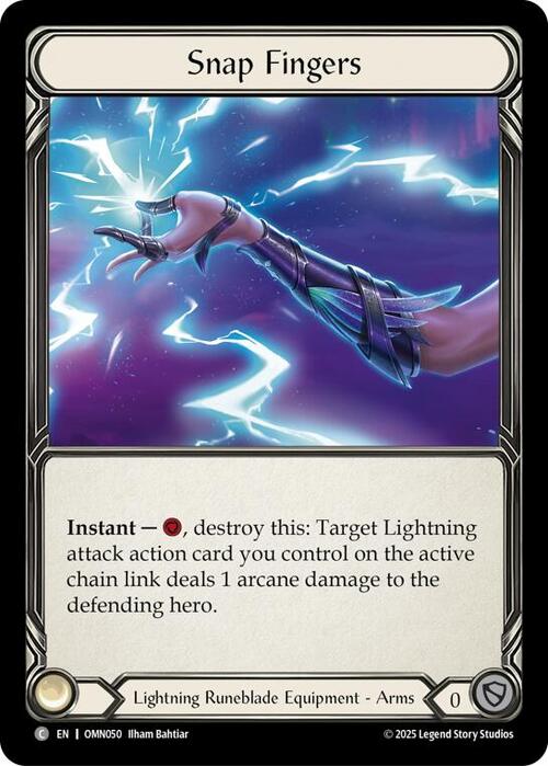 Snap Fingers Card Front
