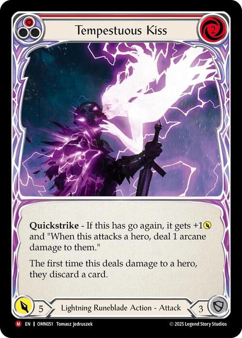 Tempestuous Kiss Card Front