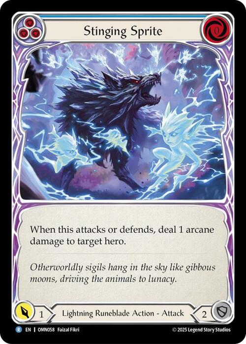 Stinging Sprite - Blue Card Front