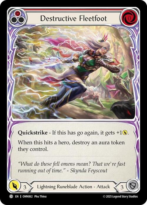 Destructive Fleetfoot - Red Card Front