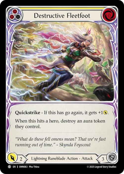 Destructive Fleetfoot - Yellow Card Front