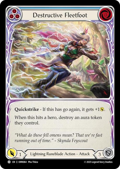 Destructive Fleetfoot - Blue Card Front
