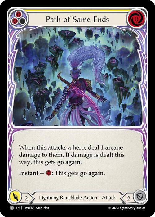 Path of Same Ends - Yellow Card Front