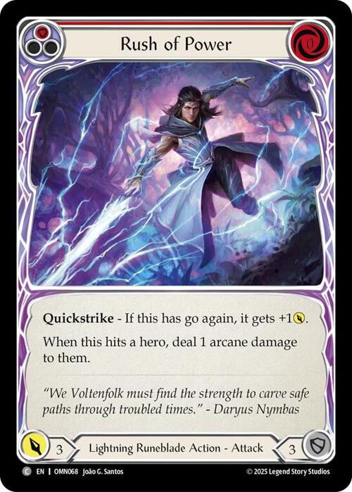 Rush Of Power - Red Card Front