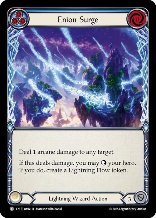Enion Surge - Blue Card Front