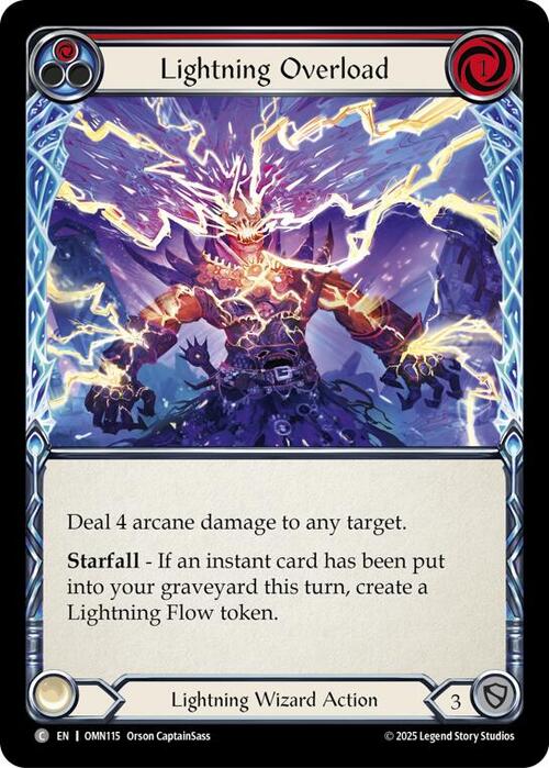Lightning Overload - Red Card Front