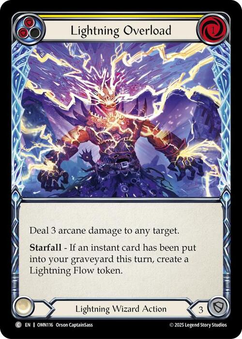 Lightning Overload - Yellow Card Front