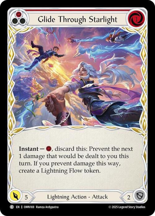 Glide Through Starlight - Red Card Front