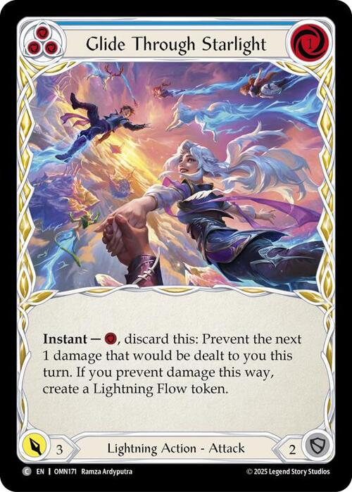 Glide Through Starlight (Blue) Card Front