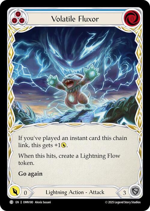 Volatile Fluxor (Blue) Card Front