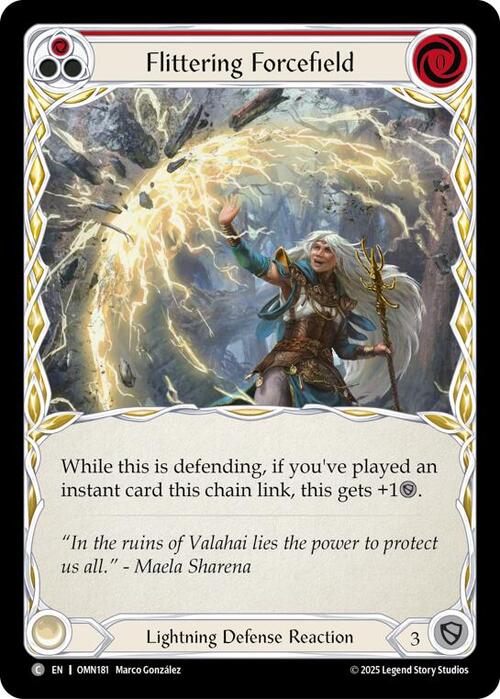 Flittering Forcefield (Red) Card Front