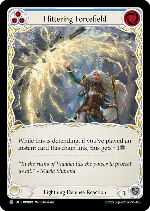 Flittering Forcefield (Blue) Card Front