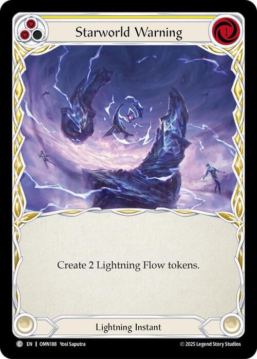 Starworld Warning Card Front