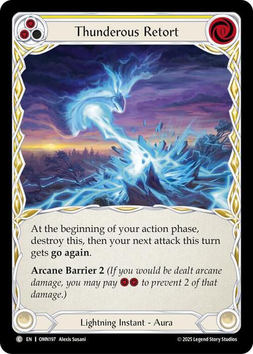 Thunderous Retort (Yellow) Card Front