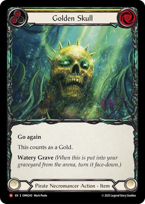 Golden Skull Card Front