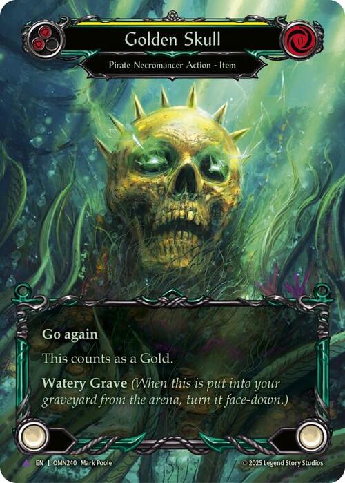 Golden Skull Card Front
