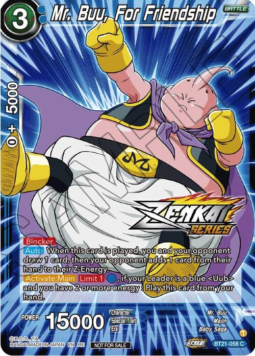 Mr. Buu, For Friendship Card Front