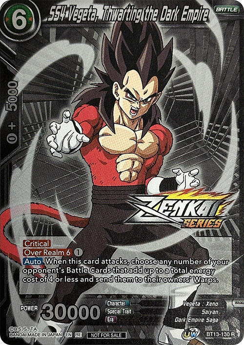 SS4 Vegeta, Thwarting the Dark Empire Card Front