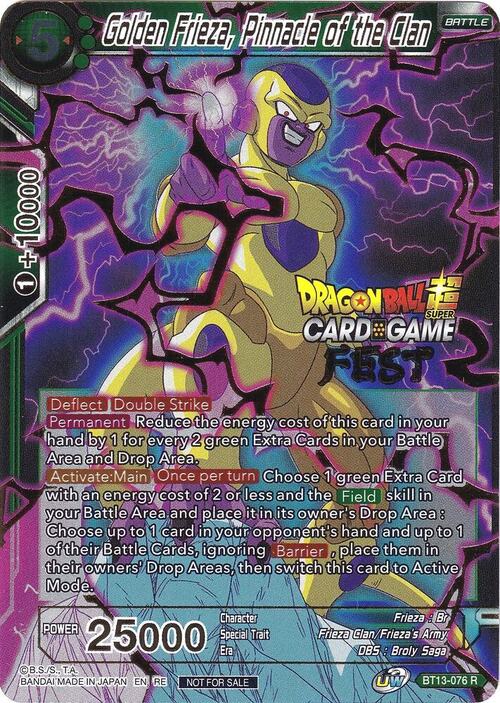 Golden Frieza, Pinnacle of the Clan Card Front