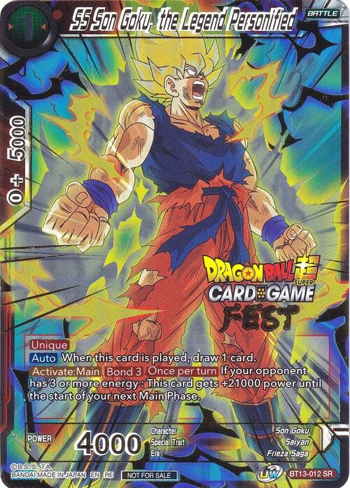 SS Son Goku, the Legend Personified Card Front
