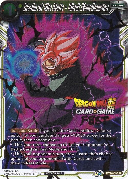 Realm of the Gods - Black Kamehameha Card Front